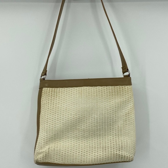 Fossil basket woven leather shoulder bag - Picture 1 of 8